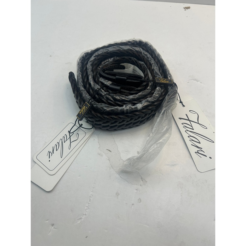 Falari Braided Leather Belt Mens One Size Black